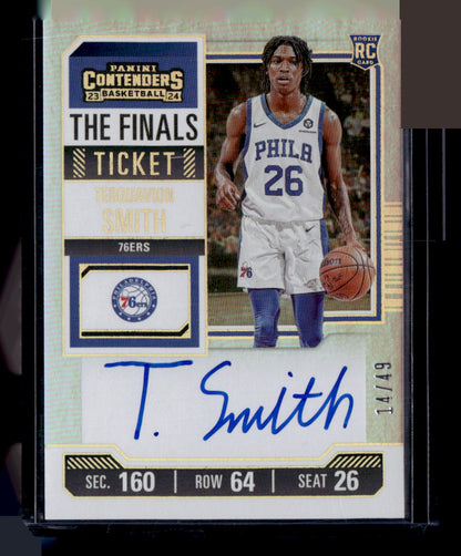 2023-24 Panini Contenders #145 Terquavion Smith The Finals Ticket #/49