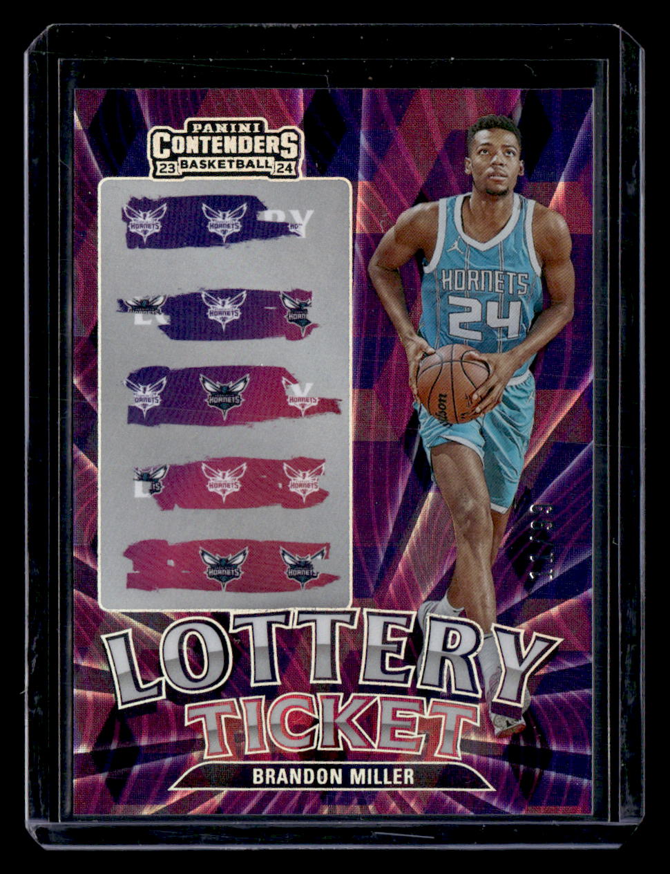 2023-24 Panini Contenders #2 Brandon Miller Lottery Ticket Playoff Edition #/99