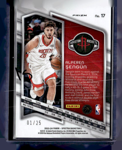 2023-24 Panini Spectra #17 Alperen Sengun Meta #/25