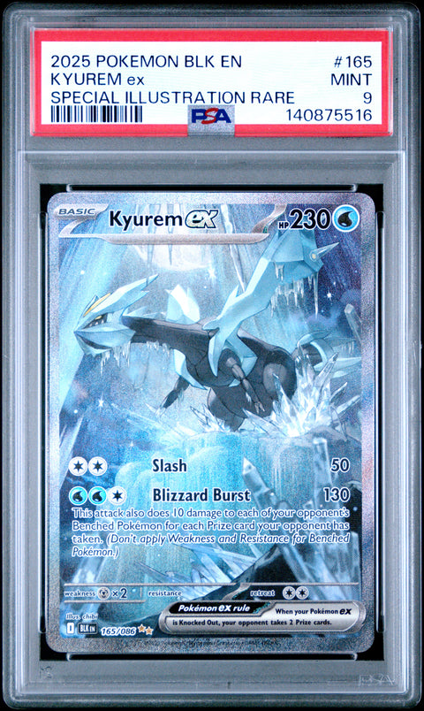 2025 Pokemon Blk En-Black Bolt Kyurem Ex #165 PSA 9