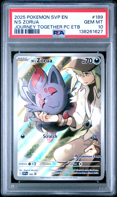 2025 Pokemon Svp En-Sv Black Star Promo N'S Zorua #189 PSA 10