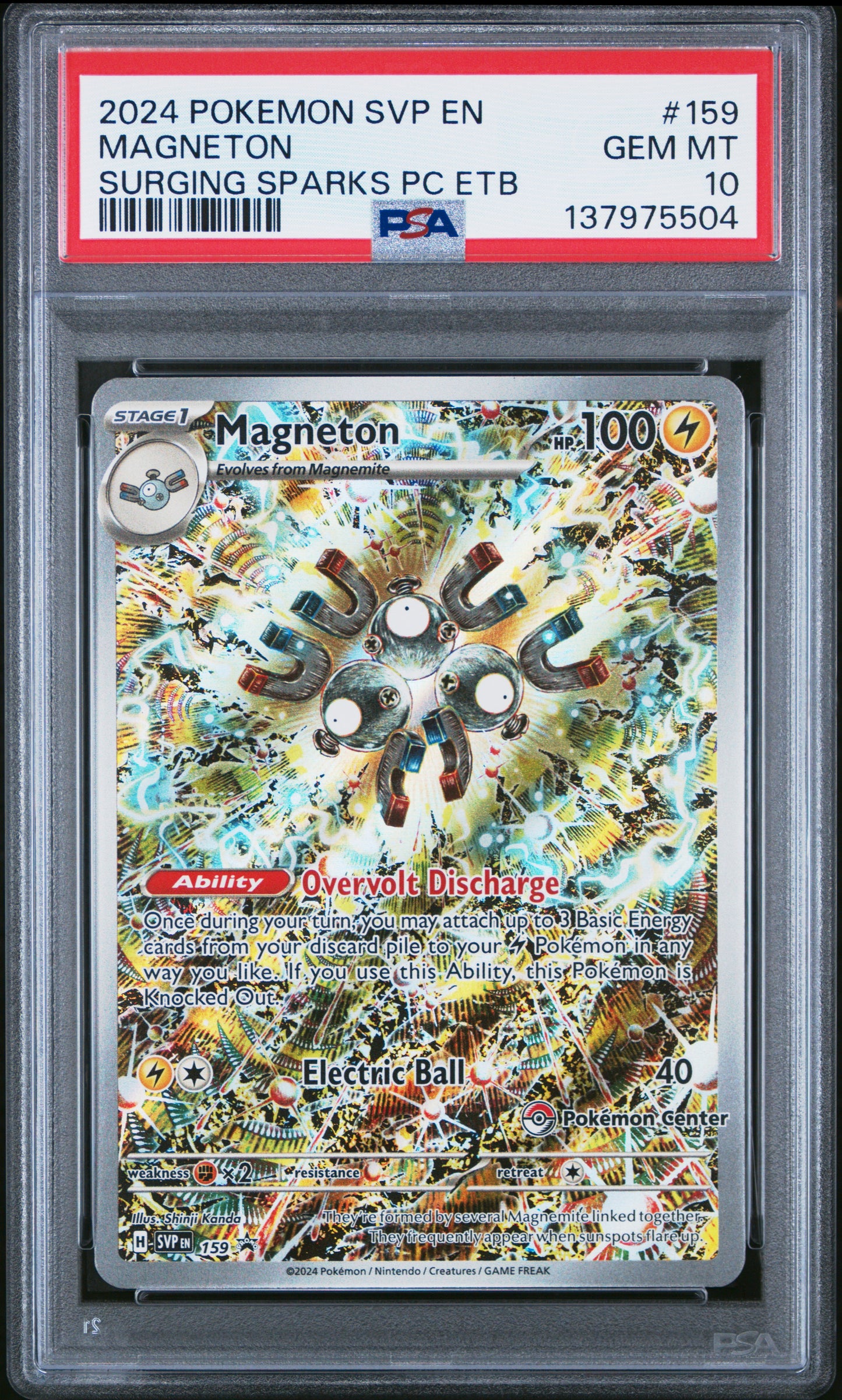 2024 Pokemon Svp En-Sv Black Star Promo Magneton #159 PSA 10