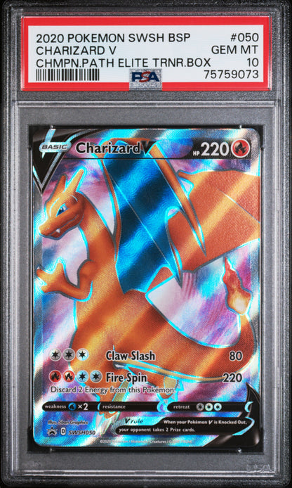 2020 Pokemon Swsh Black Star Promo Charizard V #050 PSA 10