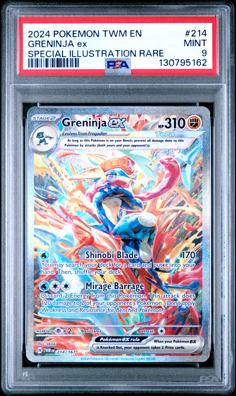 2024 Pokemon Twm En-Twilight Masquerade Greninja Ex #214 PSA 9
