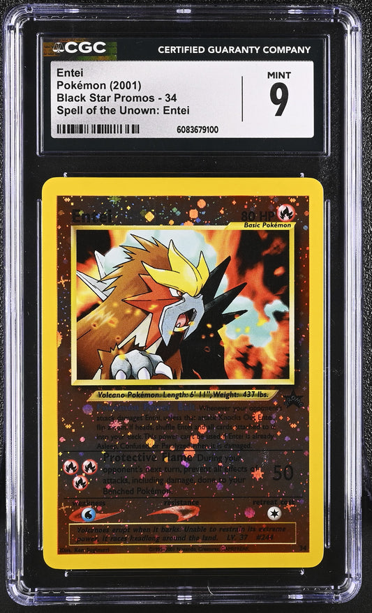 2001 Black Star Promos #34 Entei CGC 9