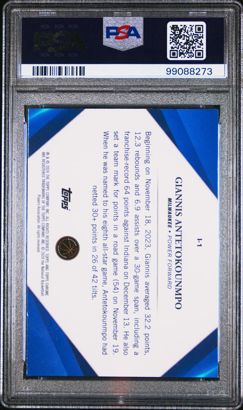 2023 Topps Chrome Sapphire Infinite #I1 Giannis Antetokounmpo PSA 9 99088273