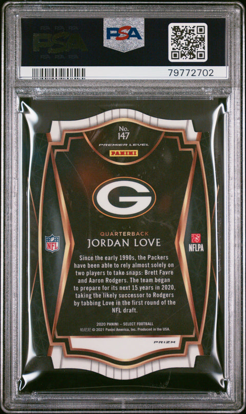 2020 Panini Select #147 Jordan Love Die-Cut Tri-Color Prizm PSA 10 79772702
