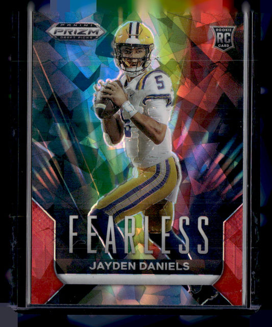 2024 Panini Prizm Draft Picks #F-JD Jayden Daniels Fearless Red Ice