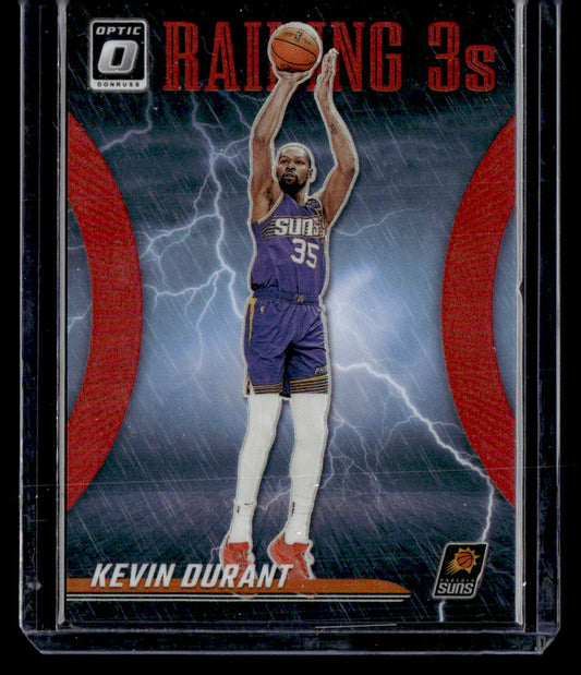 2023-24 Donruss Optic #14 Kevin Durant Raining 3s Red #/99