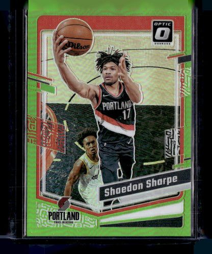 2023-24 Donruss Optic #170 Shaedon Sharpe Lime Green #/149