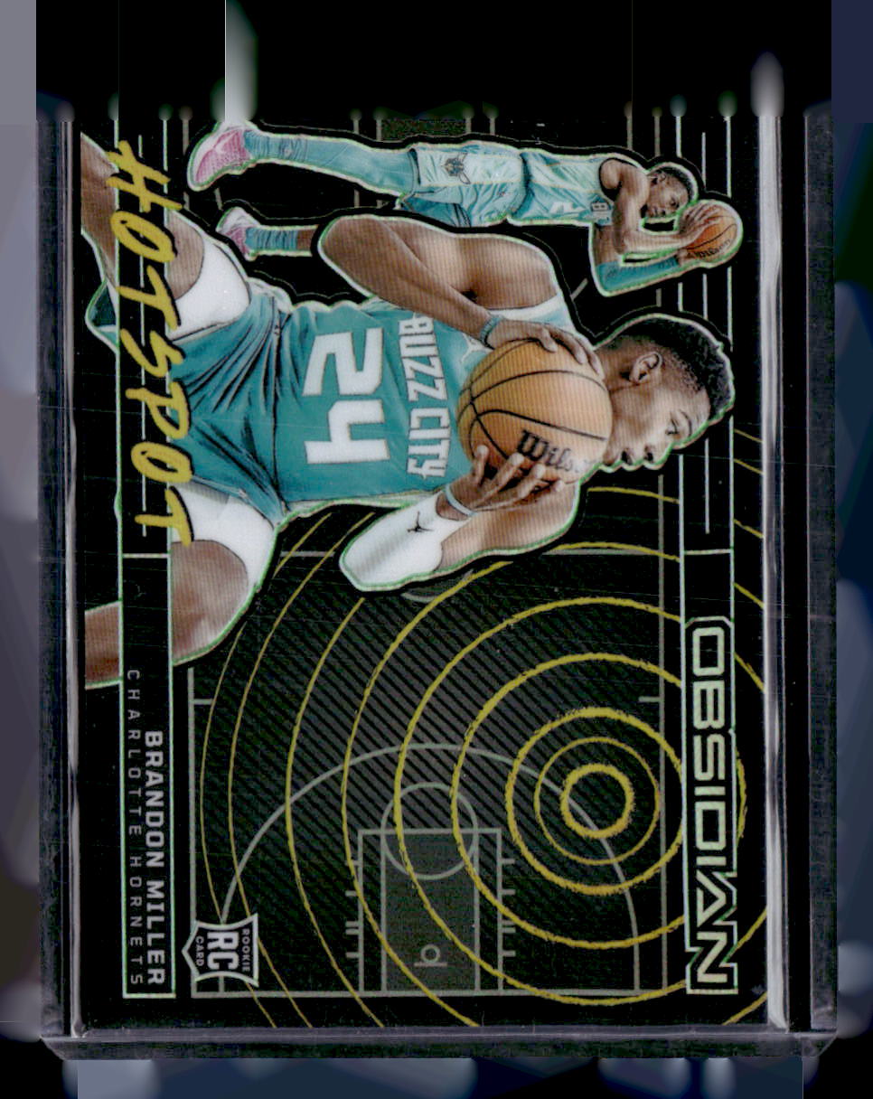 2023-24 Panini Obsidian #13 Brandon Miller Hotspot Electric Etch Green #/25
