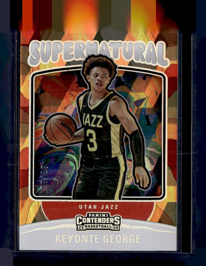 2023-24 Panini Contenders #5 Keyonte George Supernatural Playoff Ticket #/99