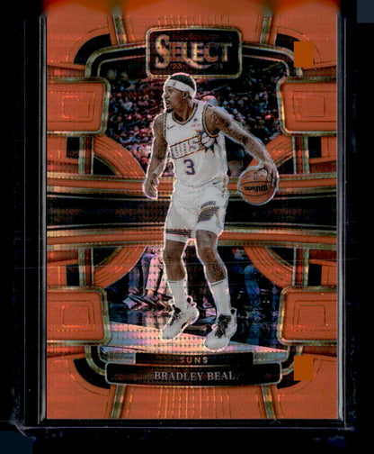 2023-24 Panini Select #47 Bradley Beal Neon Orange Pulsar Prizms FOTL #/15