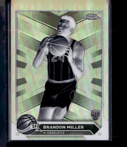 2023-24 Topps Chrome #127 Brandon Miller Negative Refractors