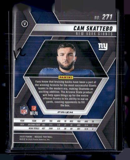 2025 Panini Mosaic #271 Cam Skattebo Blue Scope