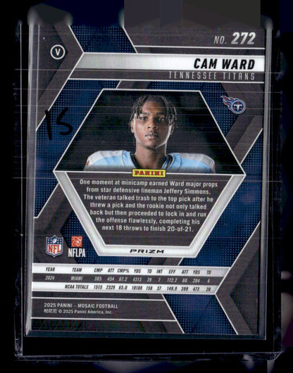2025 Panini Mosaic #272 Cam Ward Blue Scope