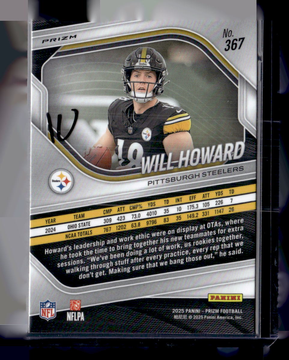 2025 Panini Prizm #367 Will Howard Lazer