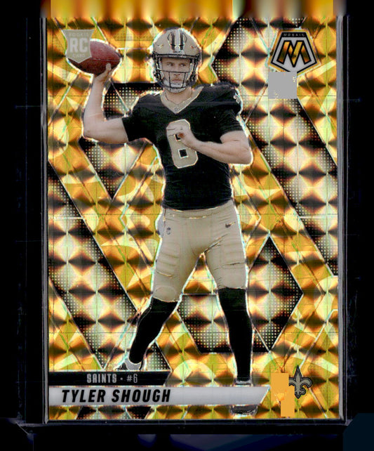 2025 Panini Mosaic #312 Tyler Shough Mosaic Reactive Yellow