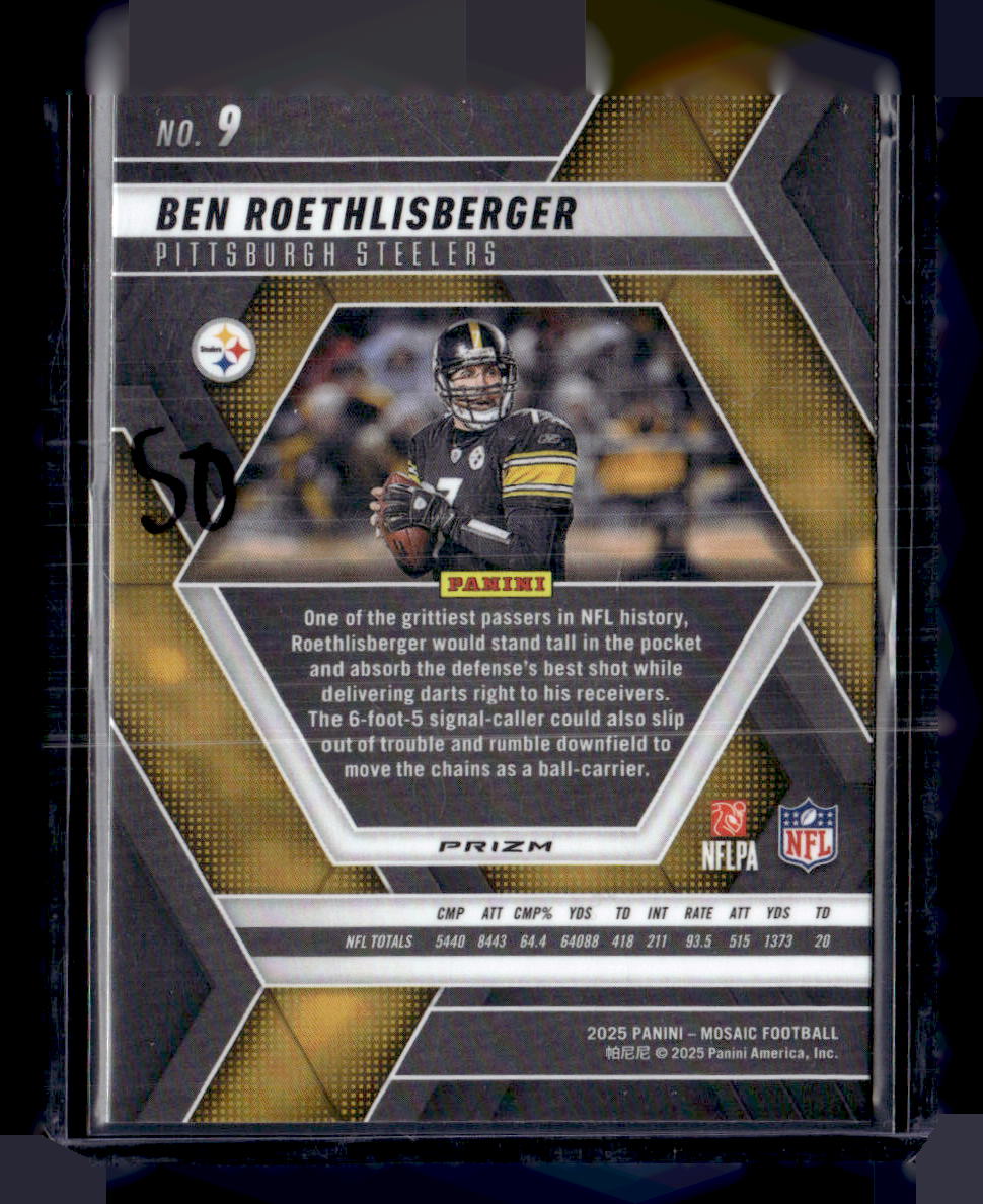 2025 Panini Mosaic #9 Ben Roethlisberger Mosaic Genesis