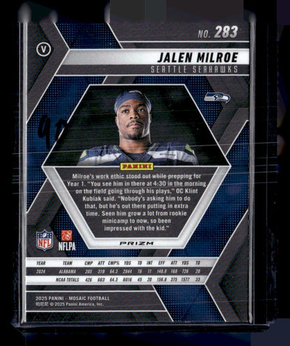2025 Panini Mosaic #283 Jalen Milroe Honeycomb