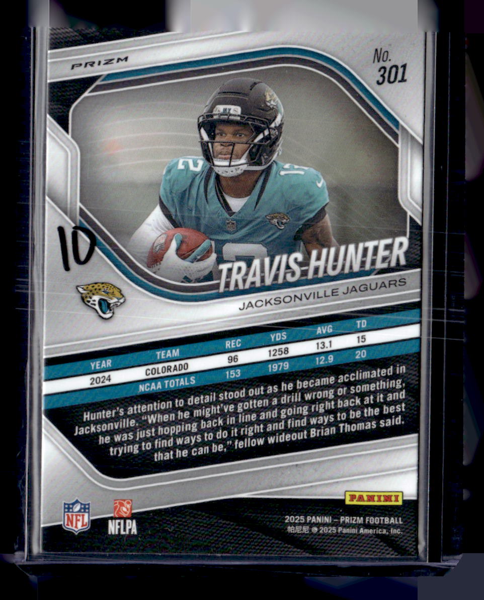 2025 Panini Prizm #301 Travis Hunter White Disco