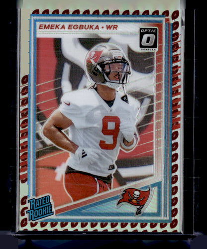 2025 Donruss #375 Emeka Egbuka Optic Rated Rookies Preview Football Emoji