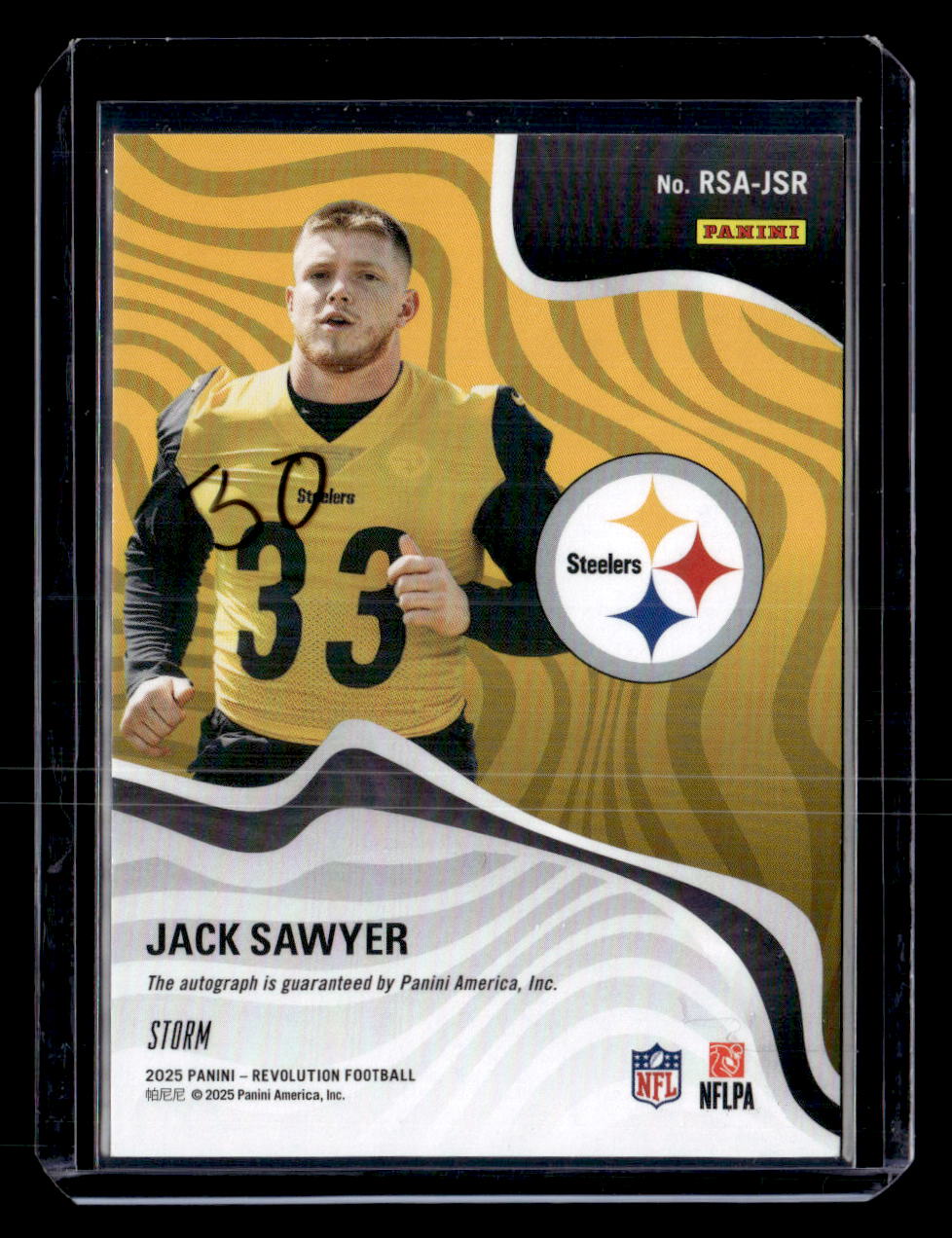 2025 Panini Revolution #RSA-JSR Jack Sawyer Revolution Signatures Storm