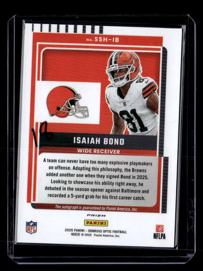 2025 Donruss Optic #SSH-IB Isaiah Bond Signature Series Holo