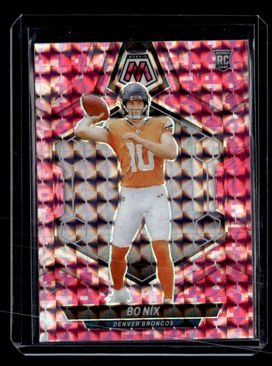 2024 Panini Mosaic #312 Bo Nix Mosaic Camo Pink