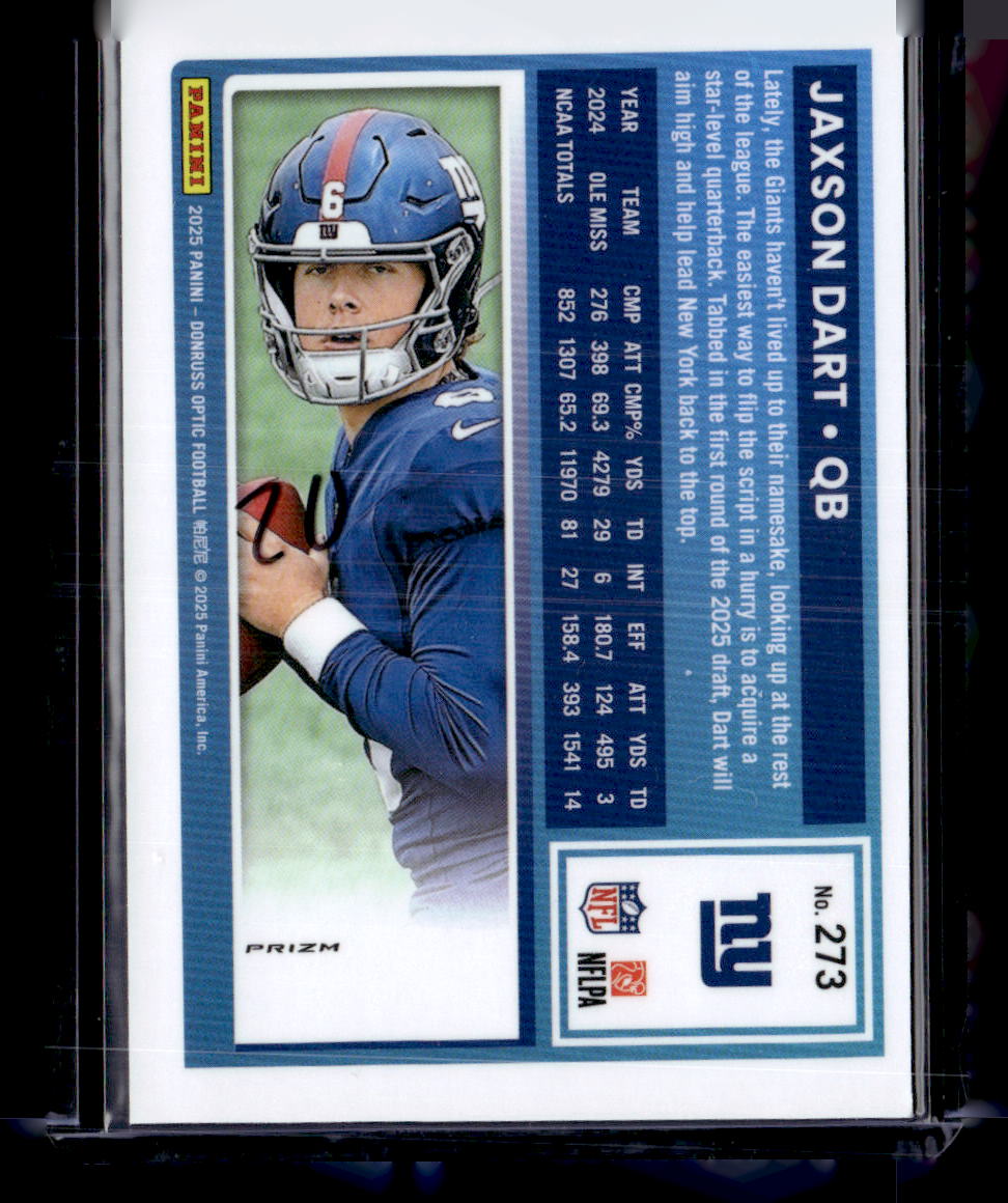 2025 Donruss Optic #273 Jaxson Dart Pink