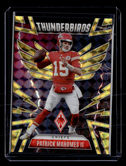 2025 Panini Phoenix #24 Patrick Mahomes II Thunderbirds Yellow Prizm #/149