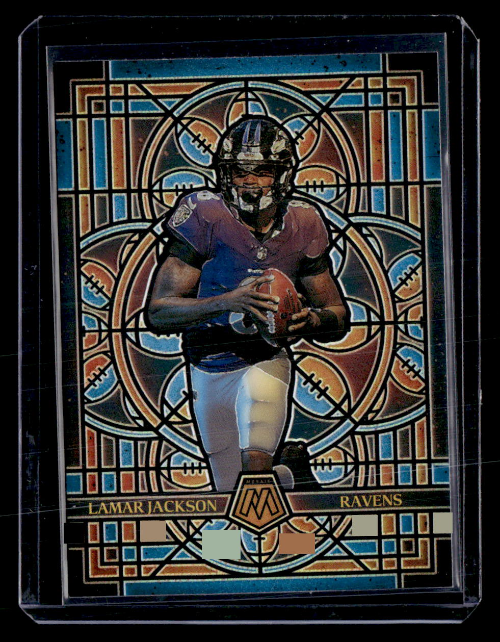 2025 Panini Mosaic #1 Lamar Jackson Stained Glass
