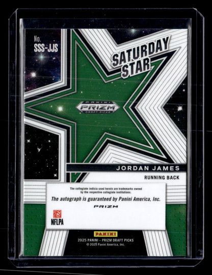 2025 Panini Prizm Draft Picks #SSS-JJS Jordan James Saturday Stars Autographs