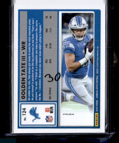 2025 Donruss Optic #124 Golden Tate III Fire