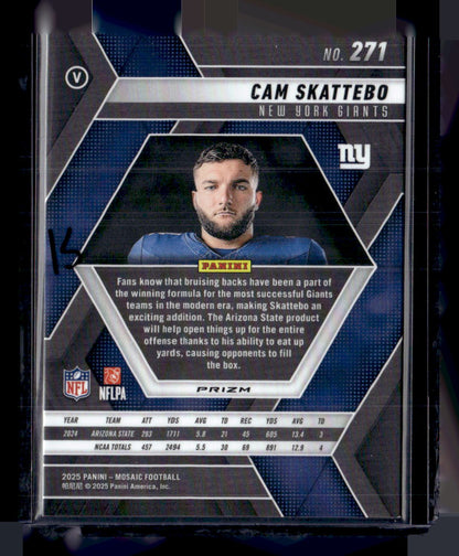2025 Panini Mosaic #271 Cam Skattebo Blue Scope