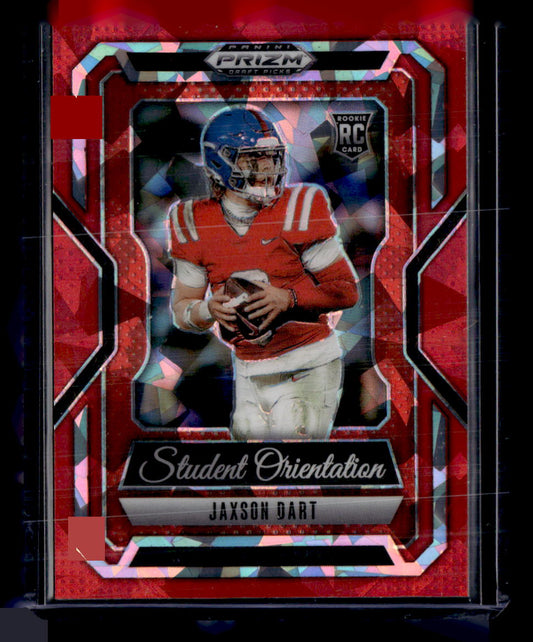 2025 Panini Prizm Draft Picks #9 Jaxson Dart Student Orientation Red Ice