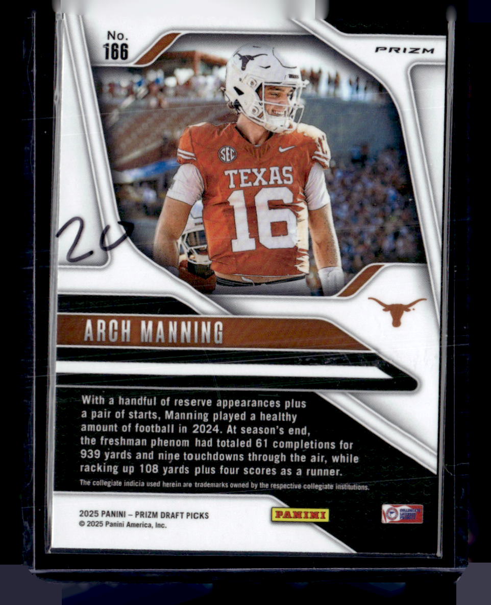 2025 Panini Prizm Draft Picks #166 Arch Manning Prizms Purple Wave