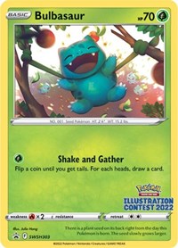 Pokemon SWSH: Sword & Shield Promo Cards Bulbasaur (Illustration Contest 2022)
