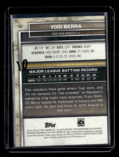 2025 Topps Museum Collection #53 Yogi Berra Bronze #/35