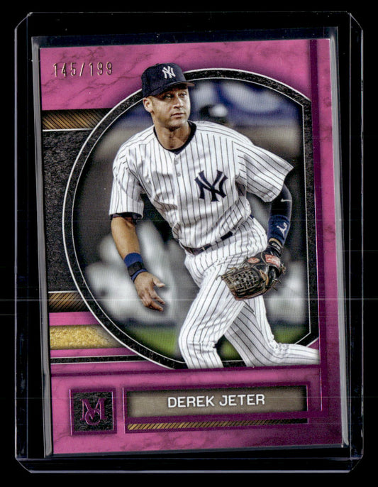 2025 Topps Museum Collection #42 Derek Jeter Pink Sapphire #/199