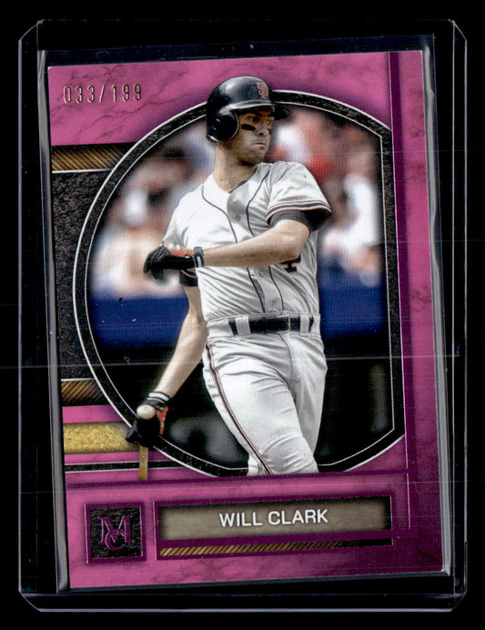 2025 Topps Museum Collection #10 Will Clark Pink Sapphire #/199