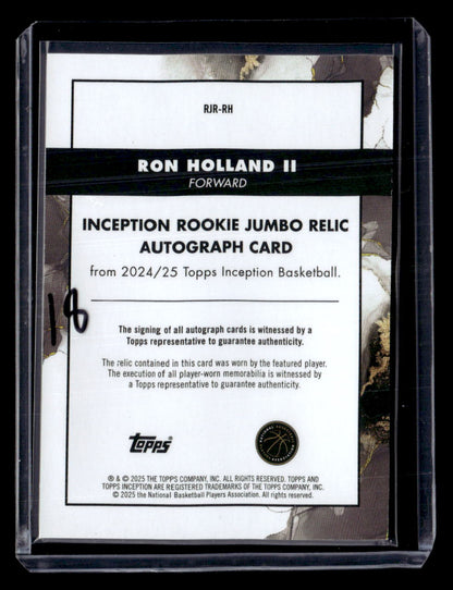 2024-25 Topps Inception #RJR-RH Ron Holland II Rookie Jumbo Relics