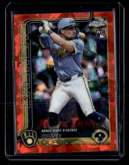 2025 Topps Chrome Update Sapphire Edition #USC112 Caleb Durbin Orange #/25