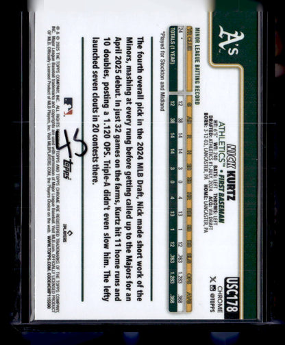 2025 Topps Chrome Update Sapphire Edition #USC178 Nick Kurtz
