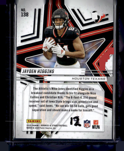 2025 Panini Rookies & Stars #138 Jayden Higgins