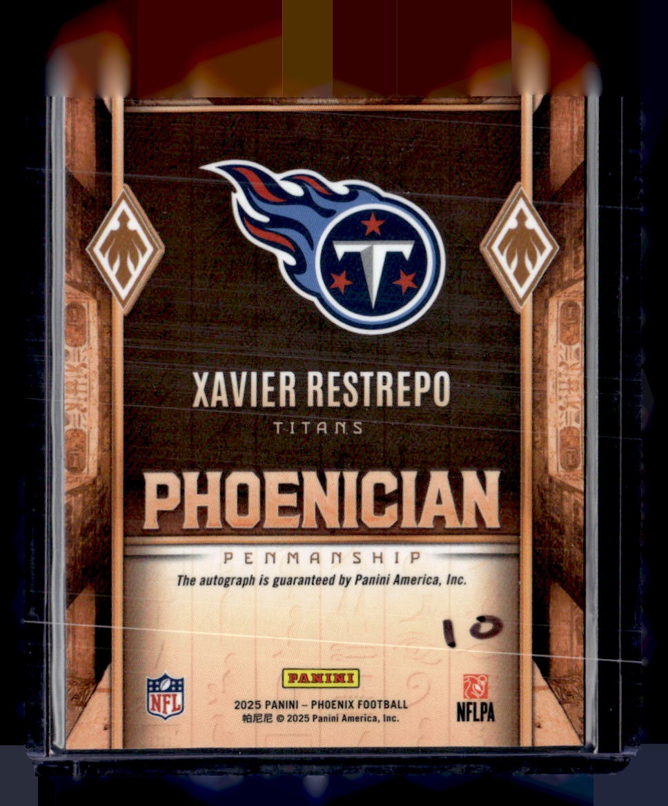 2025 Panini Phoenix #PHP-XRO Xavier Restrepo Phoenician Penmanship