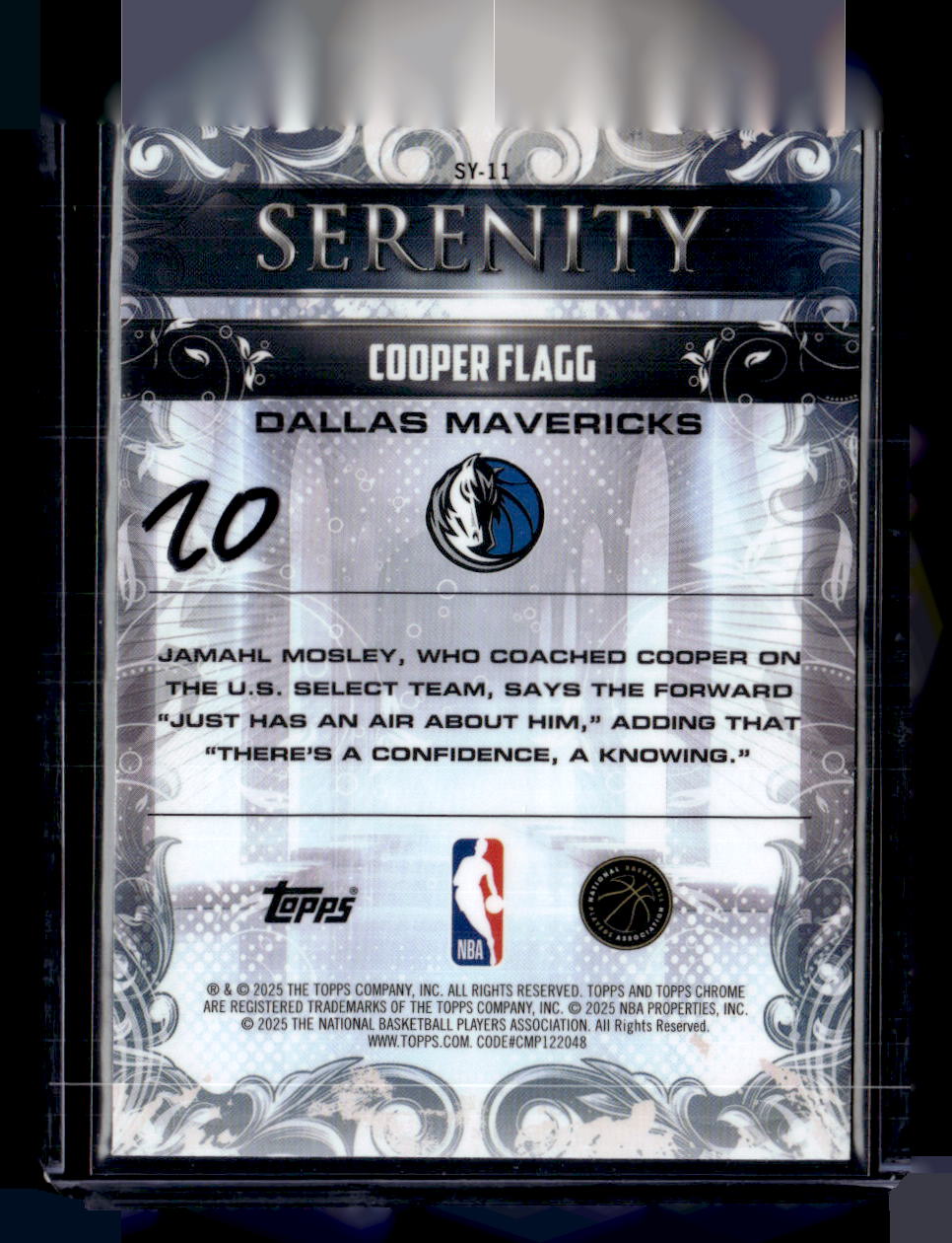 2025-26 Topps Chrome #SY-11 Cooper Flagg Serenity
