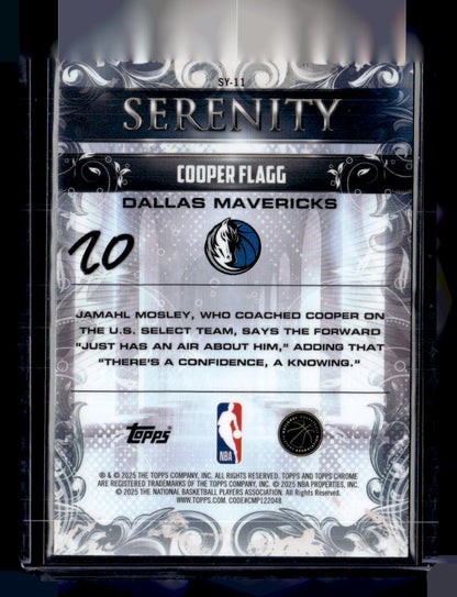 2025-26 Topps Chrome #SY-11 Cooper Flagg Serenity
