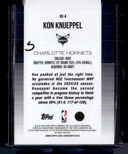 2025-26 Topps #NS-4 Kon Knueppel New School