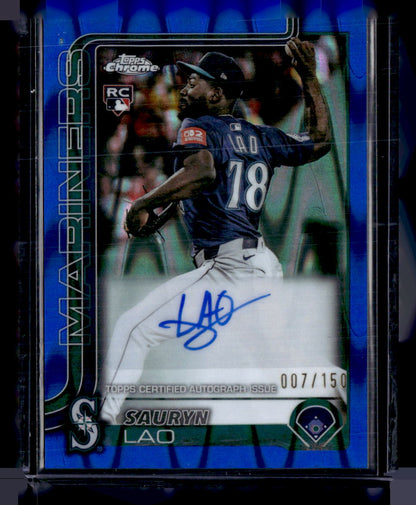 2025 Topps Chrome Update #USC198 Sauryn Lao Blue Lava Refractors #/150